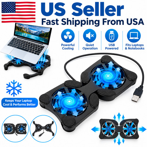 Dual fan usb laptop cooling - usb,